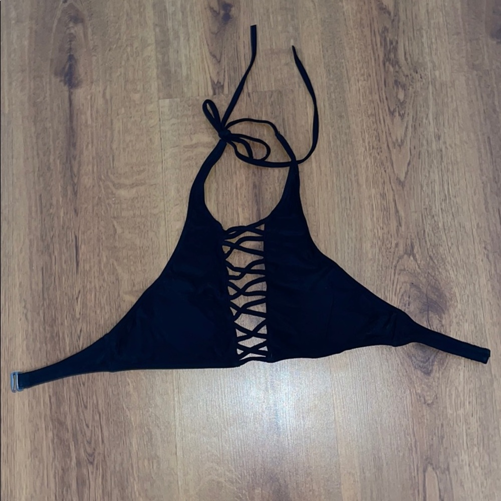 Black bathing suit top